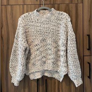 Grey / White Marbled Chunky Sweater